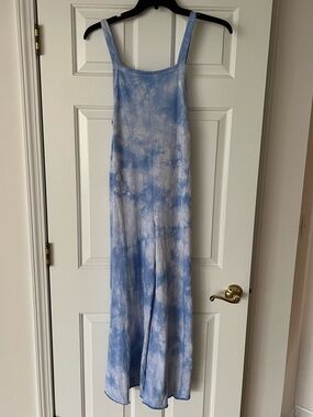 NWOT Maronie Blue & White Tie-Dye Jumpsuit Size Small